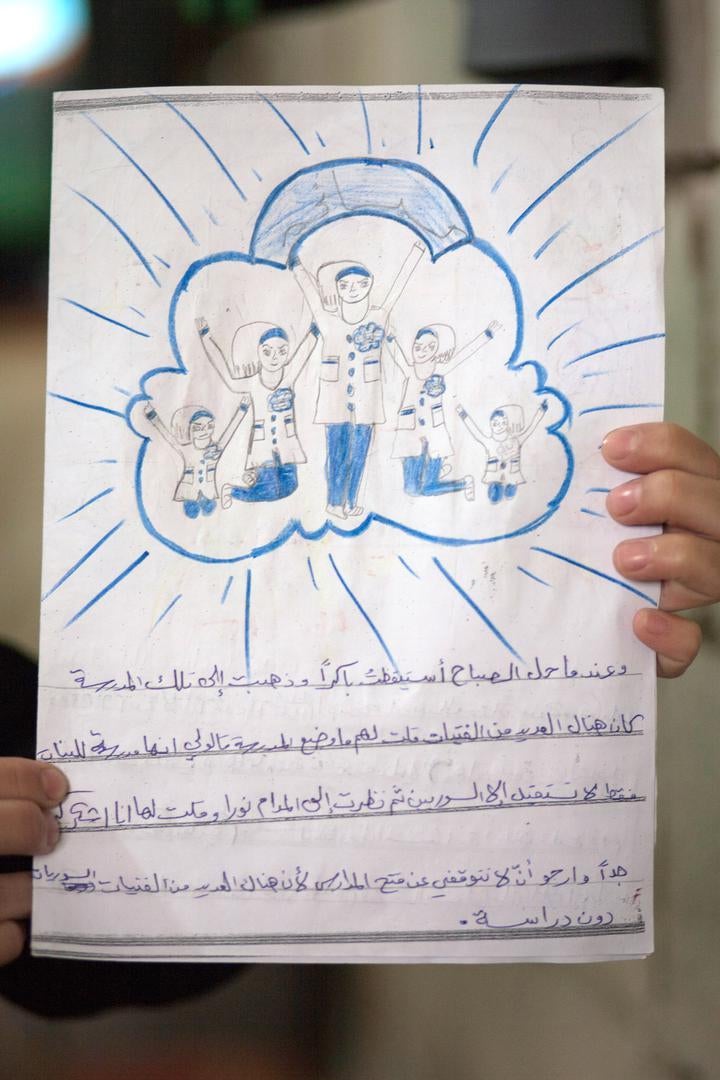 “I started to go to the school but it is not an official one. It is a good thing that I am remembering and also learning new things…. But here, the diplomas are not official. You can study but at the end there is nothing.”