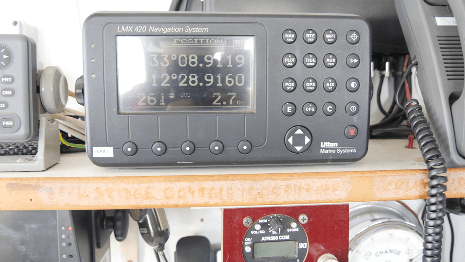 Coordonnées montrant l'emplacement du navire numéro 2 de Sea-Watch, dans les eaux internationales, lorsqu'il a commencé une opération de sauvetage. 10 mai 2017.