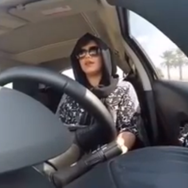 Video screengrab of Lujain al-Hathloul driving her car.