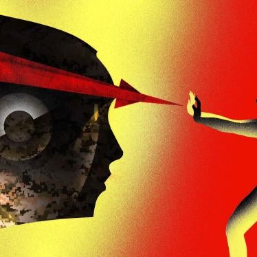 A silhouette of a man sticking his hands out as if to push back on an artistic depiction of a missile aimed at him.