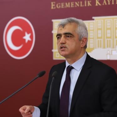 Opposition member of parliament, Ömer Faruk Gergerlioğlu, from the Peoples’ Democratic Party (HDP) speaking in parliament, May 2, 2019 