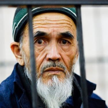 Azimzhan Askarov Pictured here during hearings at the Bishkek regional court, Kyrgyzstan, October 4th, 2016.  