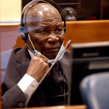 Félicien Kabuga lors de sa comparution initiale à La Haye le 11 novembre 2020.