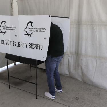 A voter casts a ballot in Mexico City, June 6, 2021.