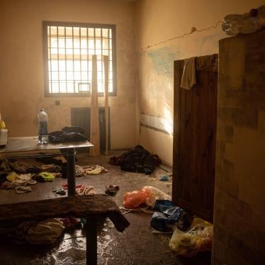 A cell at a preliminary detention center that is believed to have been used by Russian forces to torture civilians in Kherson, Ukraine, November 16, 2022. 
