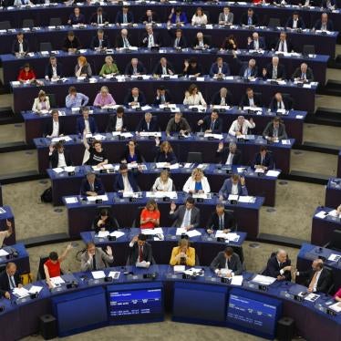 European lawmakers vote on climate change issues at the European Parliament in Strasbourg, eastern France, Tuesday, September 13, 2022.