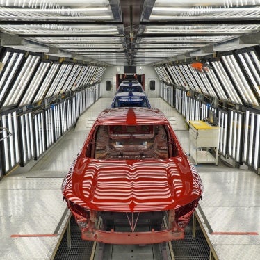Cars are delivered on a production line at SAIC General Motors Dongyue Automobile Co. Ltd. in Yantai, Shandong province, China, November 17, 2022. 