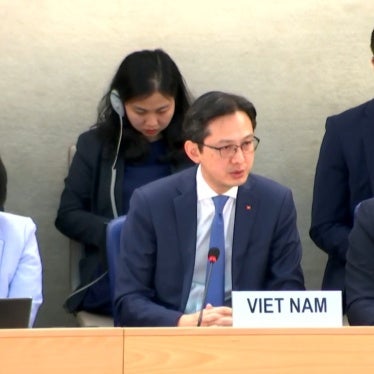 Do Hung Viet, Vietnam’s deputy minister of foreign affairs, at the Universal Periodic Review of Vietnam’s human rights record at the UN Human Rights Council, Geneva, Switzerland, May 7, 2024