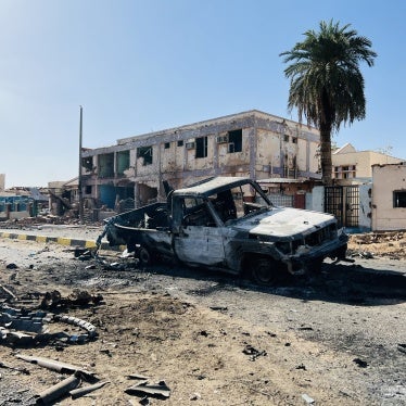 damage surrounding Al-Shaab Teaching Hospital 
