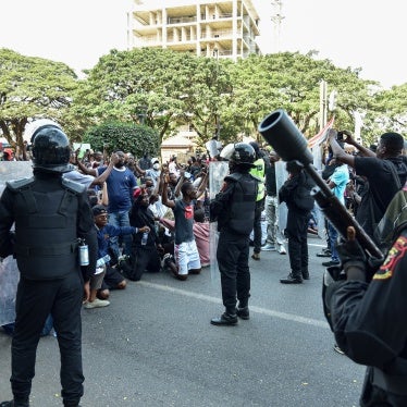 Angola's Rapid Intervention Force during a protest against the rise in fuel prices and transport costs in Luanda, July 12, 2025.