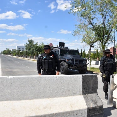 Security forces set up checkpoints after protests over proposed constitutional changes affecting status of autonomous region of Karakalpakstan's capital Nukus, Uzbekistan on July 06, 2022.