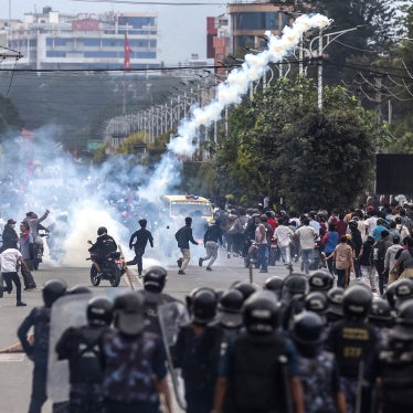 Riot police fired tear gas during a protest outside parliament in Kathmandu, Nepal, September 8, 2025. 