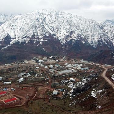 A construction site for the proposed Rogun Dam.