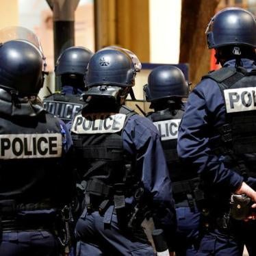 French policemen attend a drill at the Marseille railway station in France on May 4, 2016.