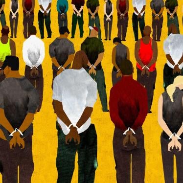 illustration of many people in hand cuffs