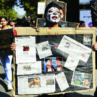 Students protest arrests of civil society activists in Delhi in January 2011. 
