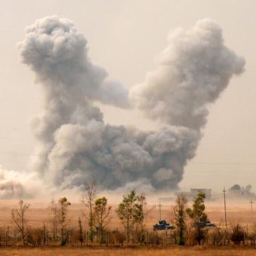 Smoke rises after a U.S. airstrike during the operation against Islamic State militants near Mosul, Iraq, October 24, 2016.