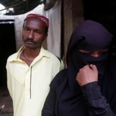 Rohingya immigrants living in Pakistan, react during an interview with Reuters at their residence in Arkanabad neighborhood in Karachi, Pakistan September 7, 2017.