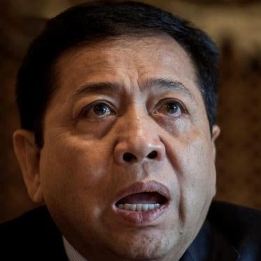 The speaker of Indonesia's parliament Setya Novanto talks to reporters in Jakarta, Indonesia, July 18, 2017.