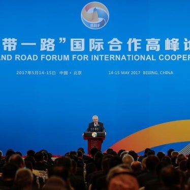 Czech Republic's President Milos Zeman speaks during the inaugural Belt and Road Forum for International Cooperation in Beijing Sunday, May 14, 2017. (Lintao Zhang/Pool Photo via AP)