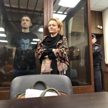 Konstantin Kotov and his lawyer, Maria Eismont.