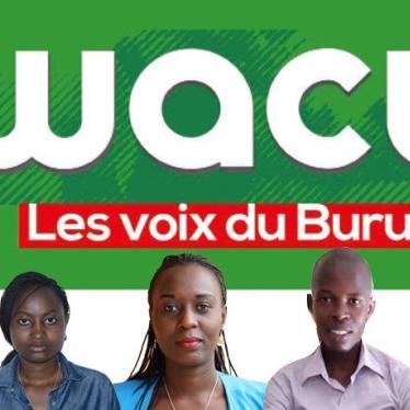 De gauche à droite : Térence Mpozenzi, Agnès Ndirubusa, Christine Kamikazi, Égide Harerimana, et Adolphe Masabarakiza.