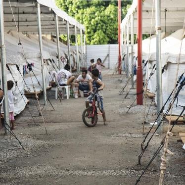Venezuelan children play in a refugee shelter in Boa Vista, Roraima state, Brazil, August 26, 2018.