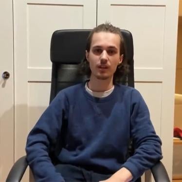 Screenshot from the video Alexander Dolgopolov recorded to comment on police inquiry. 